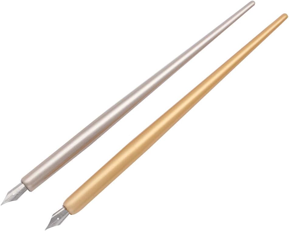 Professional Manga Gothic Pen Dip Pen Calligraphy Drawing Pen Kit, 7 Pen Holders Handles, 12 Nibs (7 Fountain Pen Nib, 5 Flat Nib) - 7 Pcs B