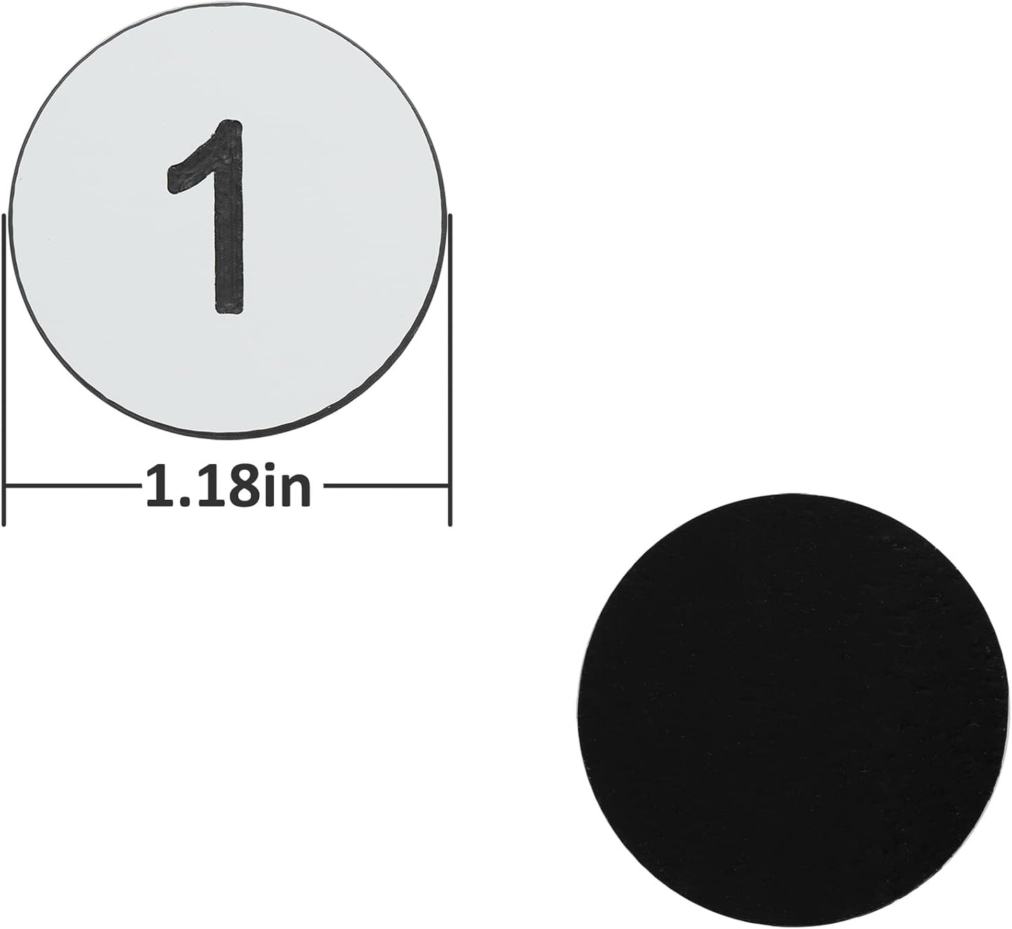 StayMax Plastic Number Tags Engraved Numbered Tags Without Hole (101-200, White)