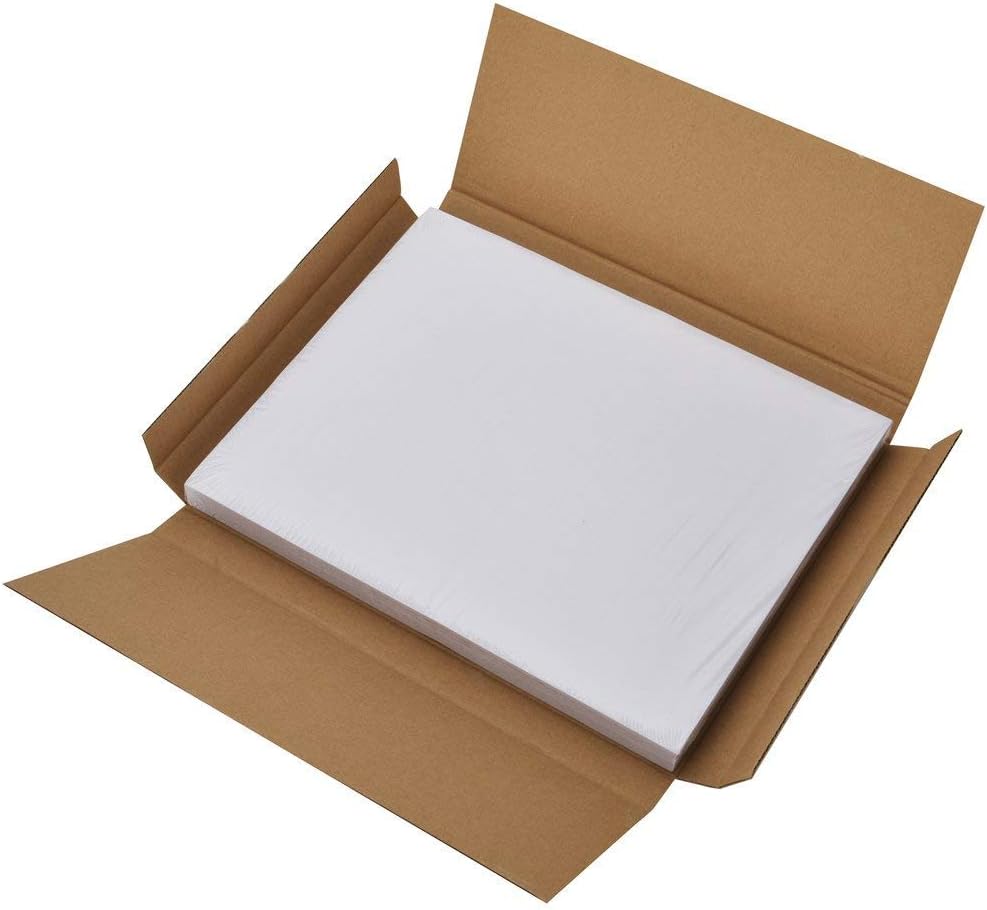RBHK Half Sheet Self Adhesive Shipping Labels for Laser & Inkjet Printers, 500 Labels, Rounded Corner (250 Sheets)