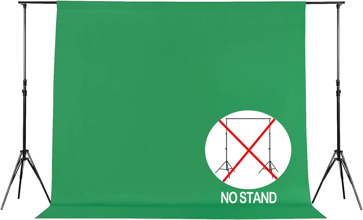 Joccun 10X10FT Green Backdrop Background for Photography,Polyester Backdrop Curtain Background Screen for Photography,Photoshoot,Video Recording,Studio(10X10ft,Green)