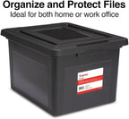 STAPLES File Box Plastic File Box Snap, Letter/Legal Size - Image 7