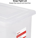 STAPLES File Box Plastic File Box Snap, Letter/Legal Size - Image 5