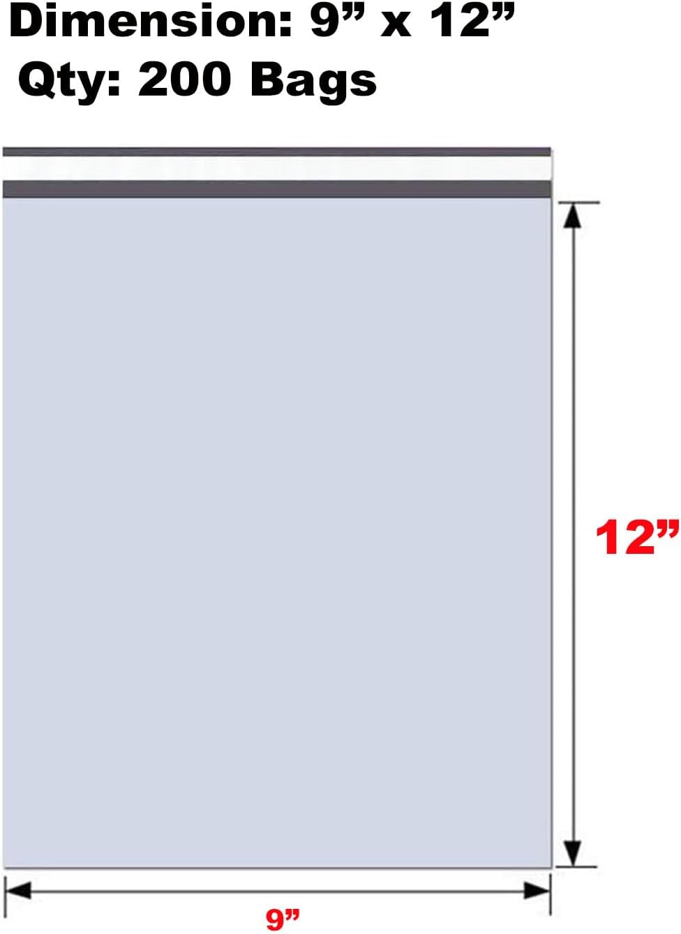iMBAPrice 200 9x12 White Poly MAILERS ENVELOPES Bags 9 x 12