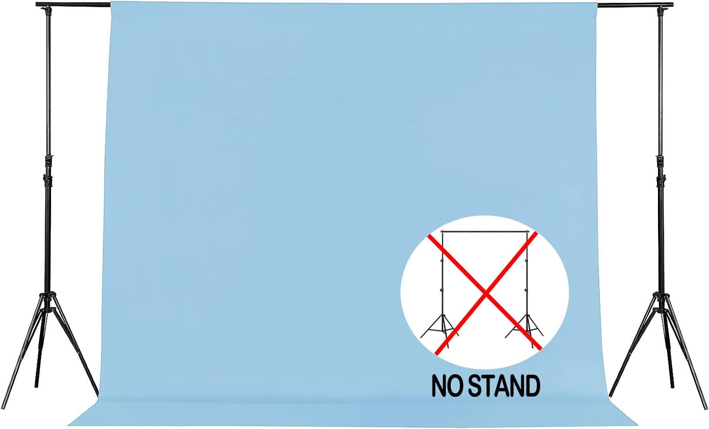 Joccun 6X9 FT Light Blue Backdrop Background for Photography,Polyester Backdrop Curtain Background Screen for Photography,Photoshoot,Video Recording,Studio(6X9ft,Light Blue)