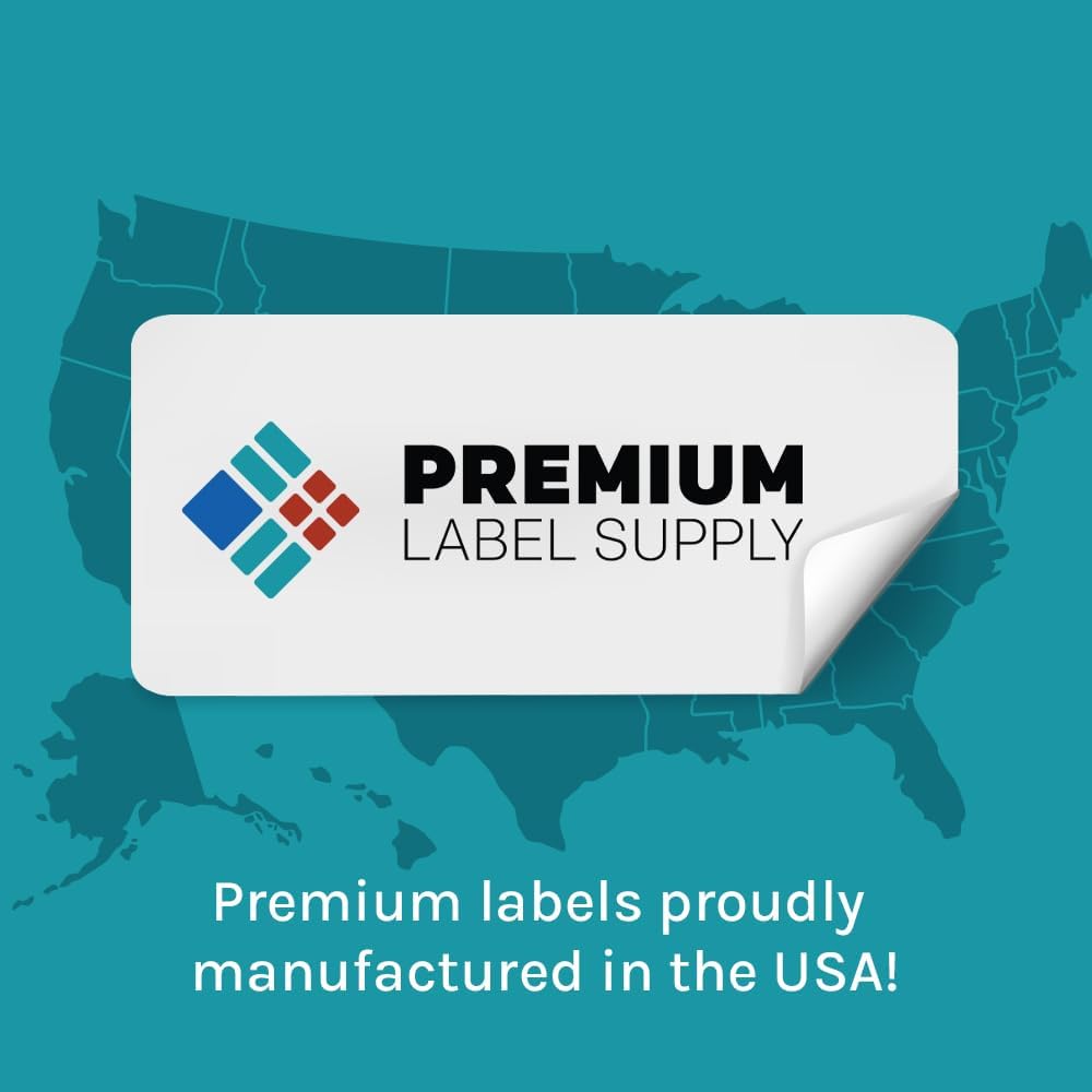 Premium Label Supply Waterproof Matte White Sticker Labels – 4" x 5" – Inkjet Printers Only – (4 per Sheet), 500 Sheets - 2,000 Total Adhesive Labels