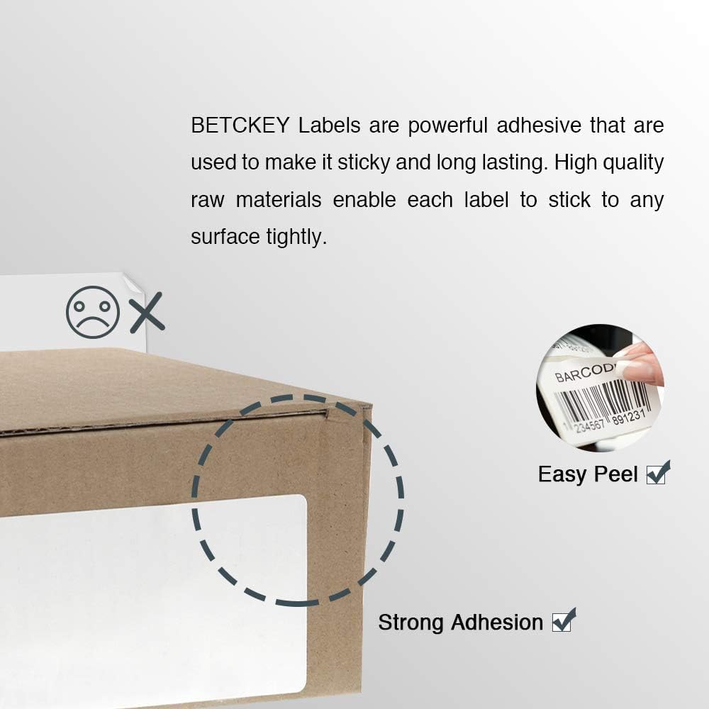 BETCKEY - Compatible DYMO 99019 (2-5/16" x 7-1/2") Large Lever Arch File Labels, Compatible with DYMO Labelwriter 450, 4XL, NOT Fit 550 & 5XL [1 Roll/150 Labels]