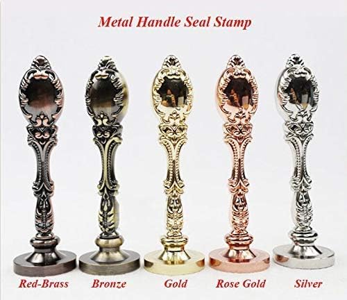 Vintage Custom Wedding Sealing Wax Seal Stamp Kit 2 Letters Heart Monogram Bronze Handle Custom Invitation Embellishment Christmas Gift Wrap Package Customize Personalized Wax Seal Stamp Set