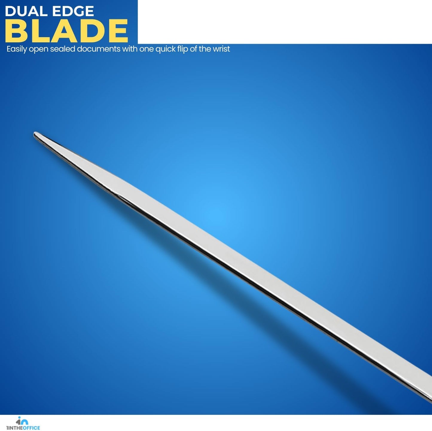 1InTheOffice Letter Opener, Stainless Steel Envelope Opener, 2 Pack