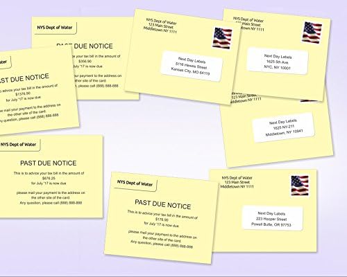 NextDayLabels - 8-1/2" x 11" Laser/Inkjet Postcards 4 Per Page, (4-1/4" x 5-1/2" Each Card | Canary, 1000 Cards)