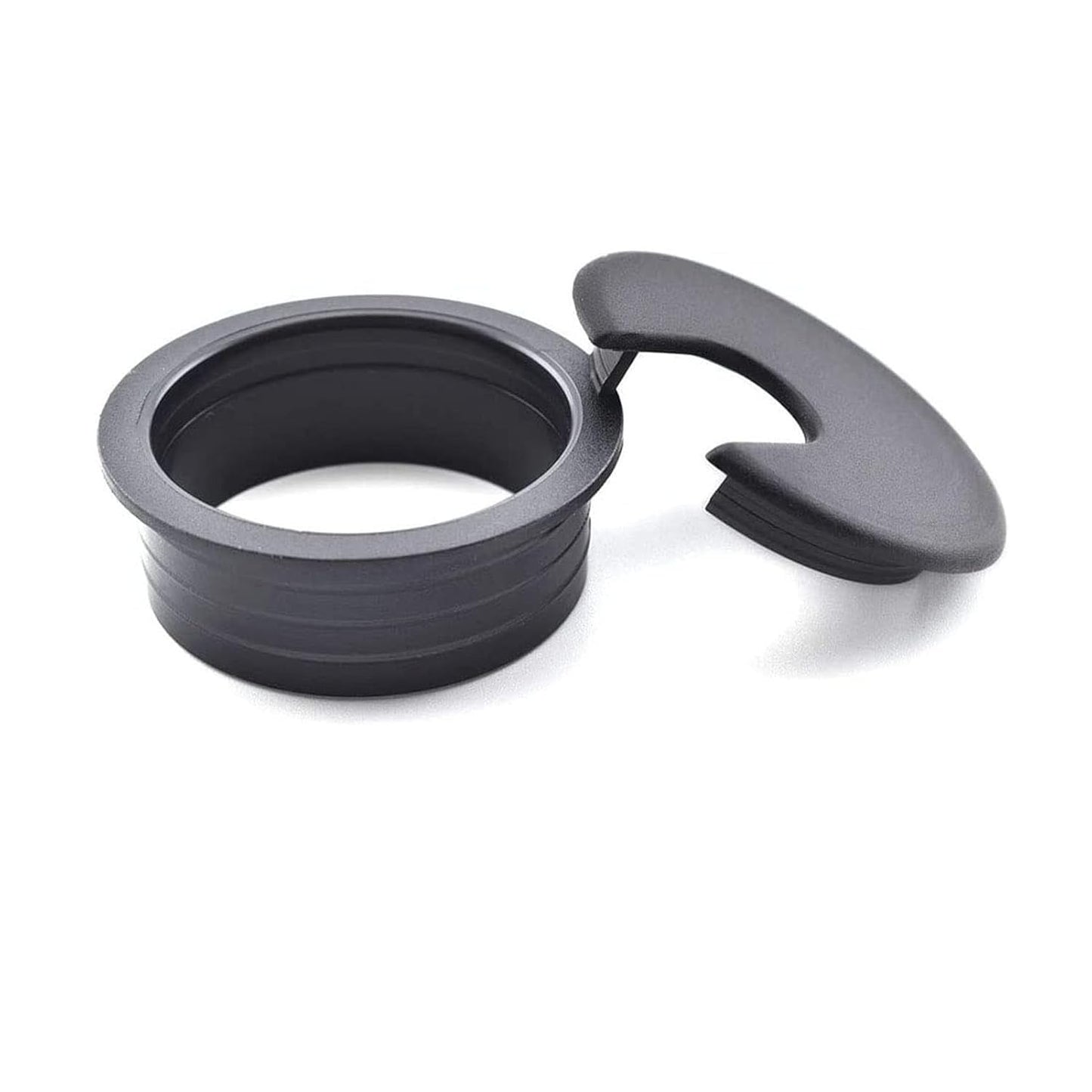 TuTuYa 6PCS Desk Grommet, Desk Grommet 2Inch(50mm) Desk Cable Grommet Desk Cable Hole Covers with Hole Saw, Ideal Solution for Office and Home Table Cable (Black, 2Inch_50mm)