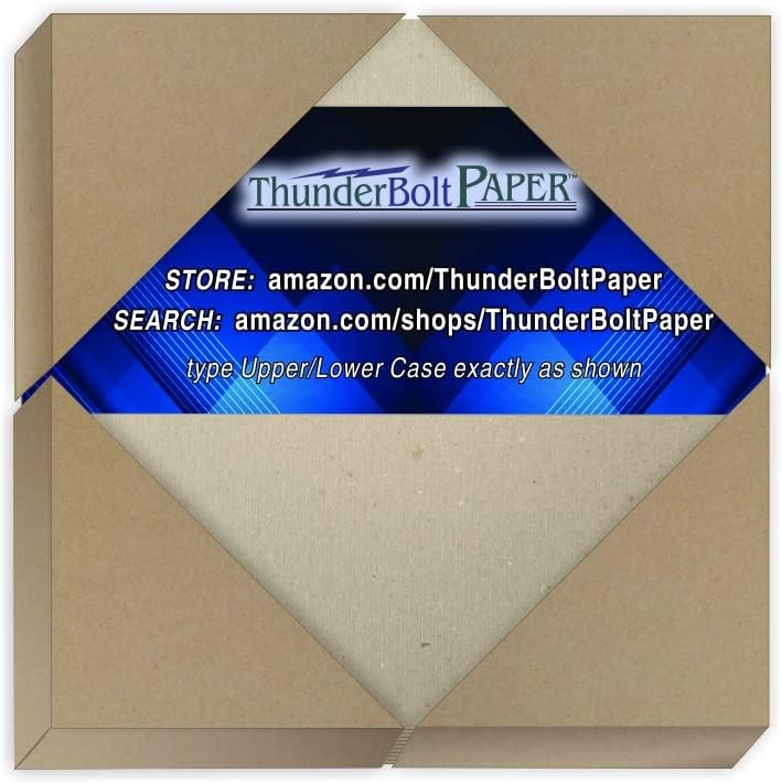 600 Sheets Chipboard 46pt (Point) 4 X 4 Inches Medium Weight Scrapbook Square Size .046 Caliper Thickness Cardboard Craft|Packing Brown Kraft Paper Board