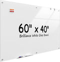 MaxGear Glass Whiteboard Wall Mounted, Frameless Magnetic Dry Erase Board by MaxGear