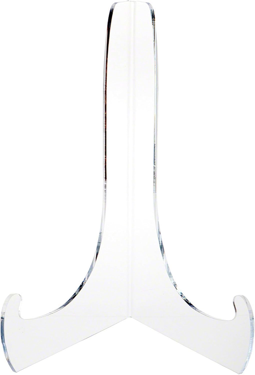 Plymor Clear Acrylic 60-Degree Angle Easel With Shallow Support Ledges, 15" H x 10.75" W x 9" D (6 Pack)