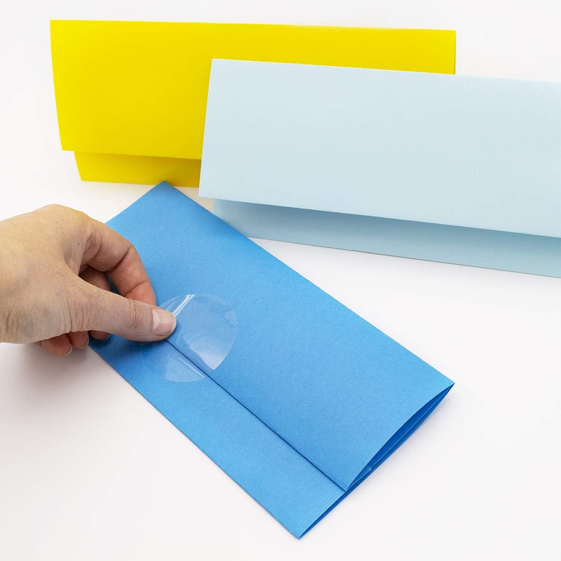 ChromaLabel 2 Inch Clear Round Stickers, 1000/Roll, Polystyrene, Ideal for Envelope Sealing, Shipping Packages, Library Supplies