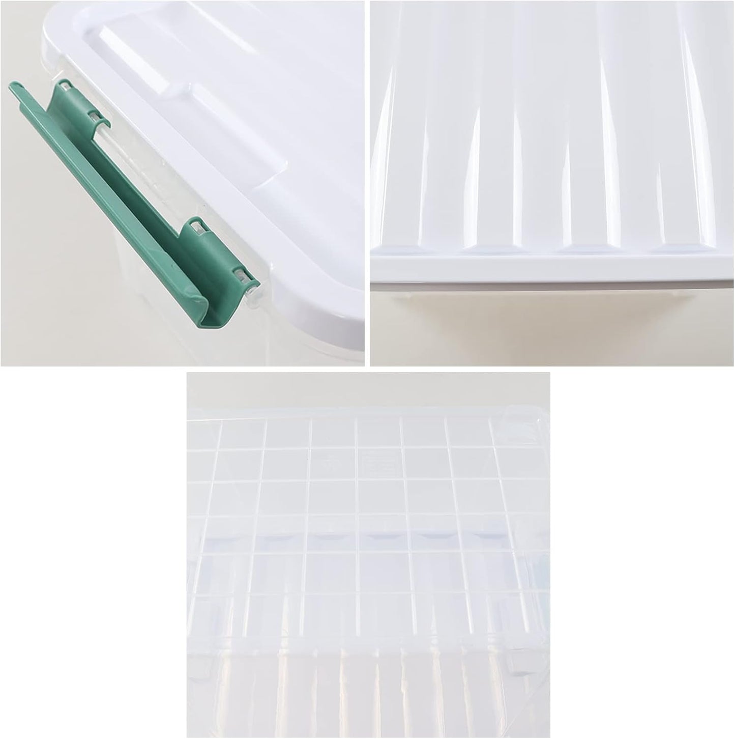 20 Quart Plastic Storage Bins with Lid, Clear Storage Plastic Box, 4 Packs