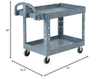 Rubbermaid Commercial Products BRUTE Heavy Duty 2-Shelf Utility/Service Cart - Image 16