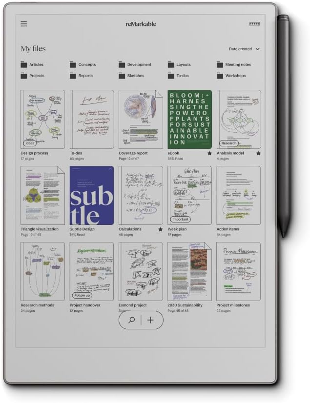 reMarkable Paper Pro Bundle – Includes 11.8” reMarkable Paper Tablet, and Marker Plus Pen with Eraser