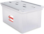 STAPLES Hanging File Folder Box, Storage Bin Organizer, Wing Lid, Letter Size by Staples