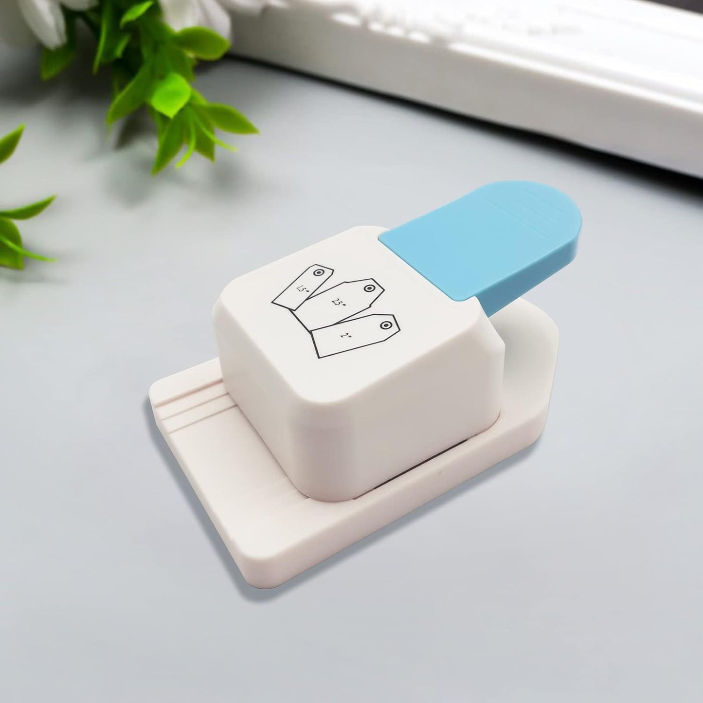 Paper Craft Tag Punch, 1.5, 2 or 2.5 Inch Gift Tag Paper Punches for Scrapbooking Craft Perfurador DIY Puncher (Style C)