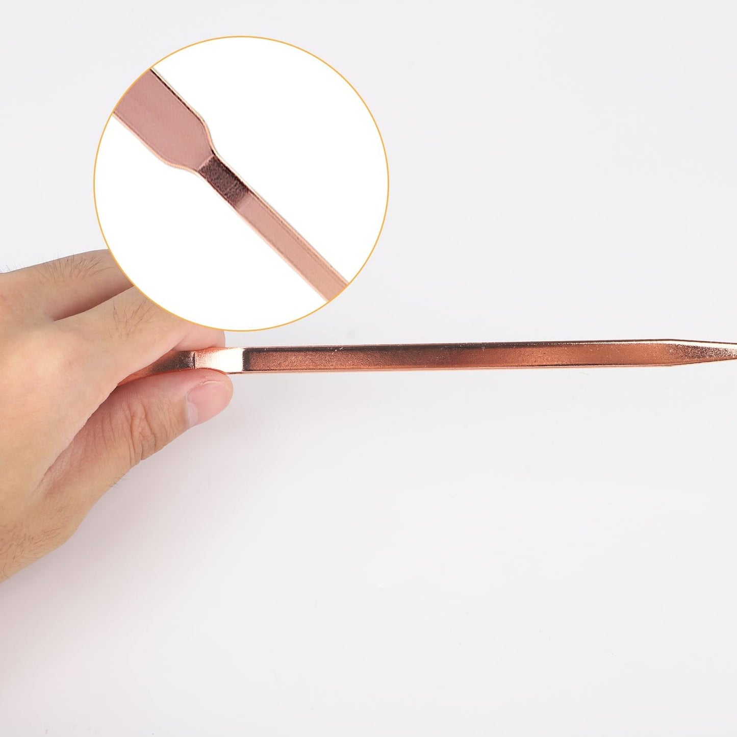 2pcs Letter Opener Knife, Stainless Steel Envelope Slitter Mail Opener Tool Lightweight Package Wrapping Paper Cutter for Office School Postal (Rose Gold)