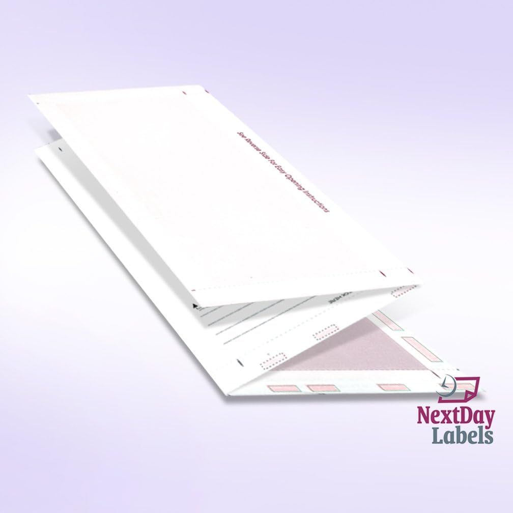 NextDayLabels - 8-1/2" x 11" Z Fold Pressure Seal Self Mailer Checks (Maroon-500)
