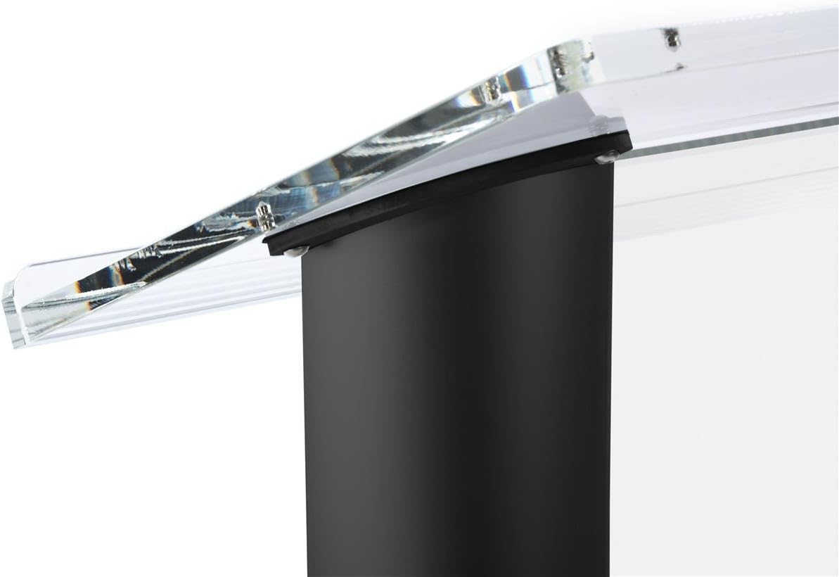 Displays2go Acrylic Podium, Aluminum Sides, Acrylic Front Panel, Black (LECTALACB)