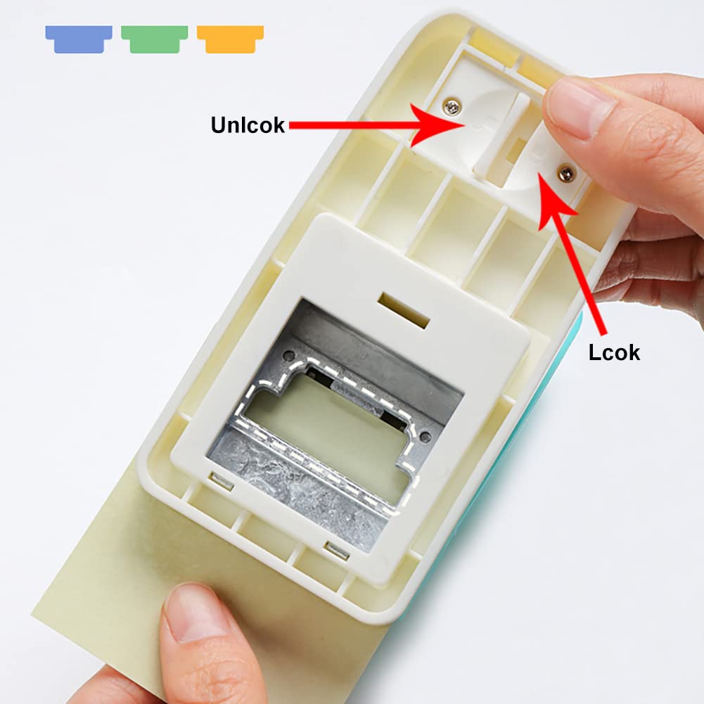 Tab Punch DIY Index Tabs Puncher Tag Punch Paper Punch for Scrapbooking, Journaling Tabs, Bible Tabs, Book Tabs, Planner Inserts and More Projects (Tab Punch), Cyan