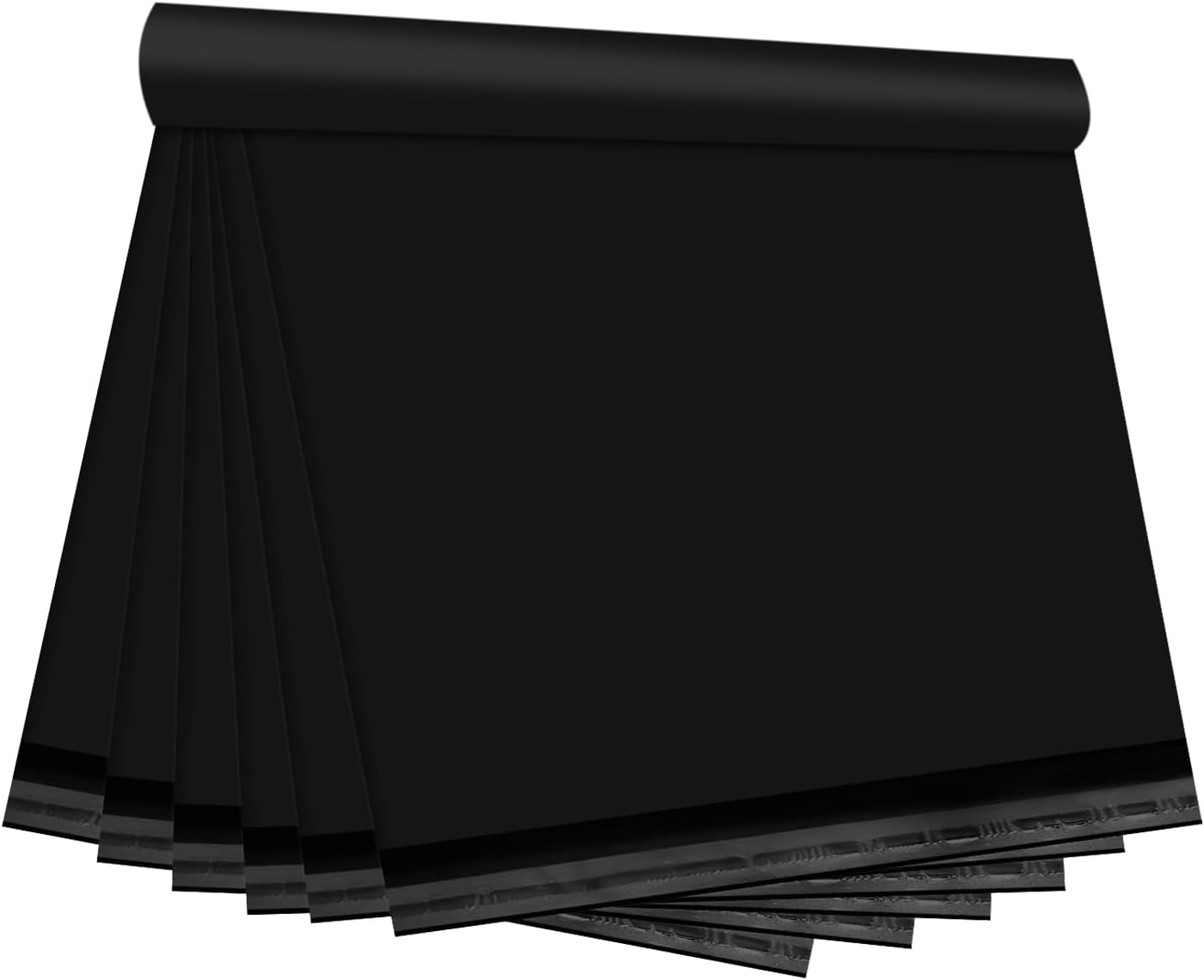 Pack of 50 Black 12x15.5 Mailing Bags, Tear-Resistant Poly Envelopes with Strong Adhesive Strip, Waterproof and Lightweight
