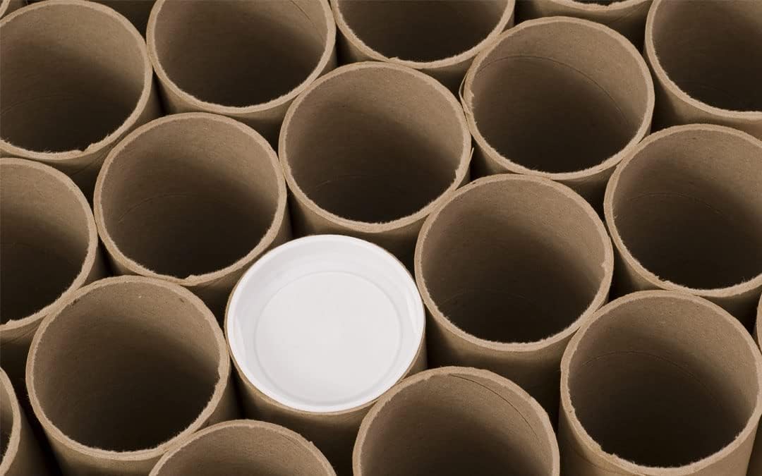 MagicWater Supply Mailing Tube - 2 in x 18 in - Kraft - 4 Pack - for Shipping and Storage of Posters, Arts, Crafts, and Documents