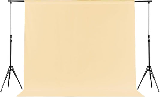 Joccun 6X9FT Champagne Backdrop Background for Photography,Polyester Backdrop Curtain Background Screen for Photography,Photoshoot,Video Recording,Studio(6X9ft,Champagne)