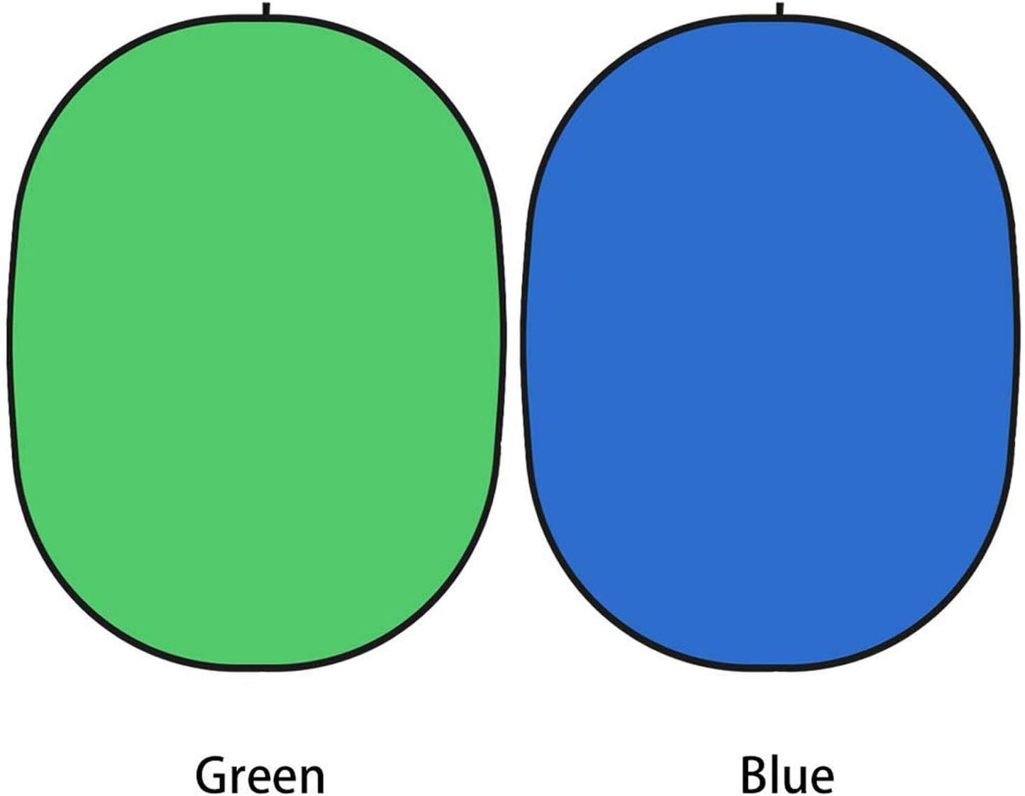 3.3x5ft/1x1.5m Chromakey Backdrop, 2-in-1 Green Screen and Blue Screen, Collapsible Pop Up Reversible Background for Photography Studio, Live Streaming, Video Shooting, YouTube (Green/Blue)