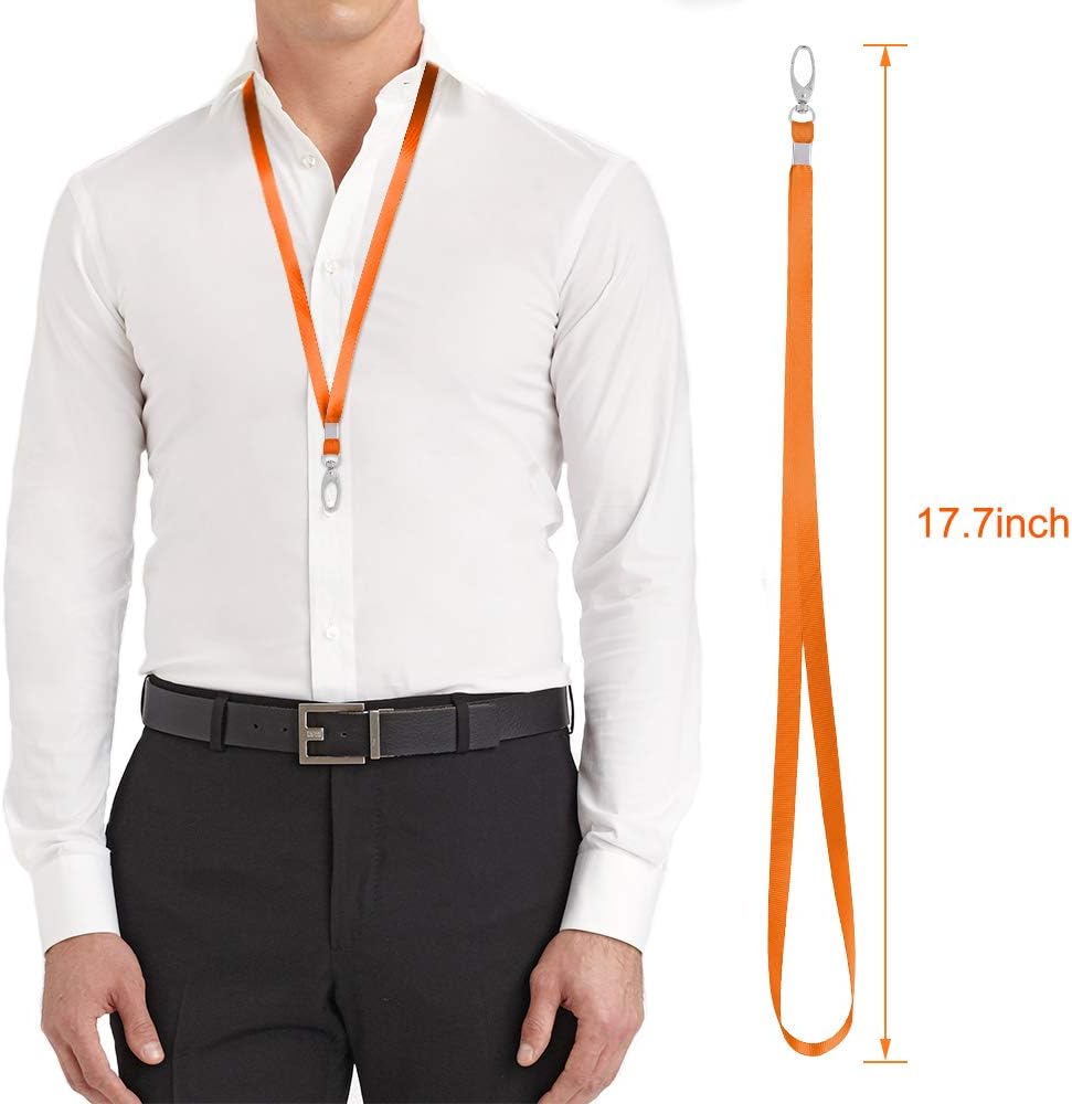 Lanyards for Id Badges Holder Bulk Lanyard with Clip Swivel Hooks for Name Tag ID Badge Holder,Students, Employees