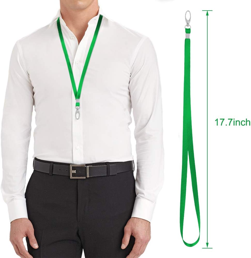 Lanyards for Id Badges Holder Bulk Lanyard with Clip Swivel Hooks for Name Tag ID Badge Holder,Students, Employees