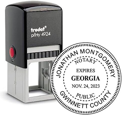 Georgia Round Notary Stamp | Official State Notary Stamp | Official Seals | Meets State Specifications (Georgia, Round Stamp)