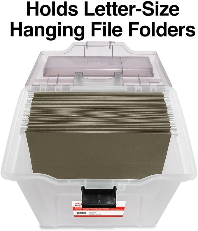 STAPLES File Box File Portable Tote, Letter Size - Image 9