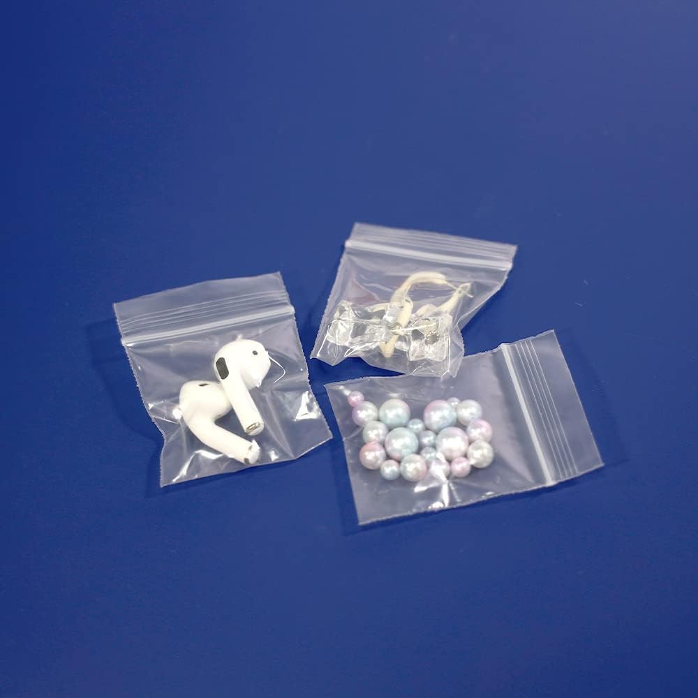 iMailer - 500 Count - 2" x 3" Mini Zip Bags - Clear Reclosable Zip Plastic Poly Bags 2 Mil for Coins, Jewelry, Snacks, Seeds
