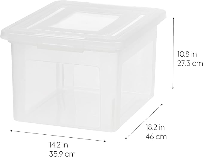 IRIS USA File Box, Plastic File Organizer - Image 2
