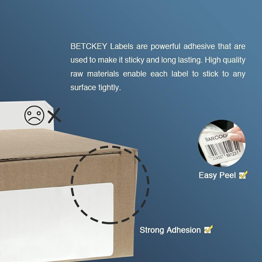 BETCKEY - Compatible Barcode Labels Replacement for Brother DK-1209 (2.4 in x 1.1 in), Use with Brother QL Label Printers [1 Roll/800 Labels]