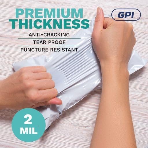 24" X 24" Extra Large Poly Mailers, 500 Count White Polymailer Shipping Envelopes for Clothes 2 Mil Unpadded Waterproof Opaque Self-Seal Poly Bags with Tear/Puncture Proof Adhesive Strip