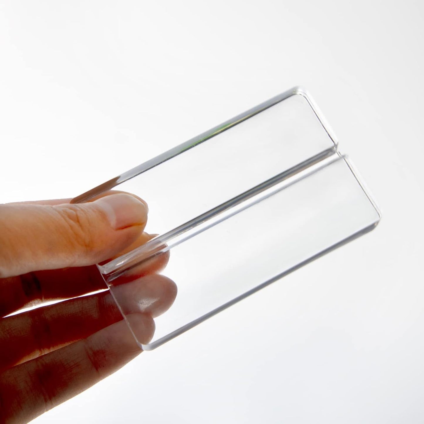 Acrylic Place Card Holder - 3" Clear Table Number Holders, Acrylic Stands for Display Wedding Business Sign Menu Name Meeting Photo, 10 Pack