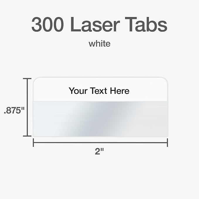 Redi-Tag Laser Printable Tabs, Permanent Index Tabs, Customizable Adhesive - Image 2
