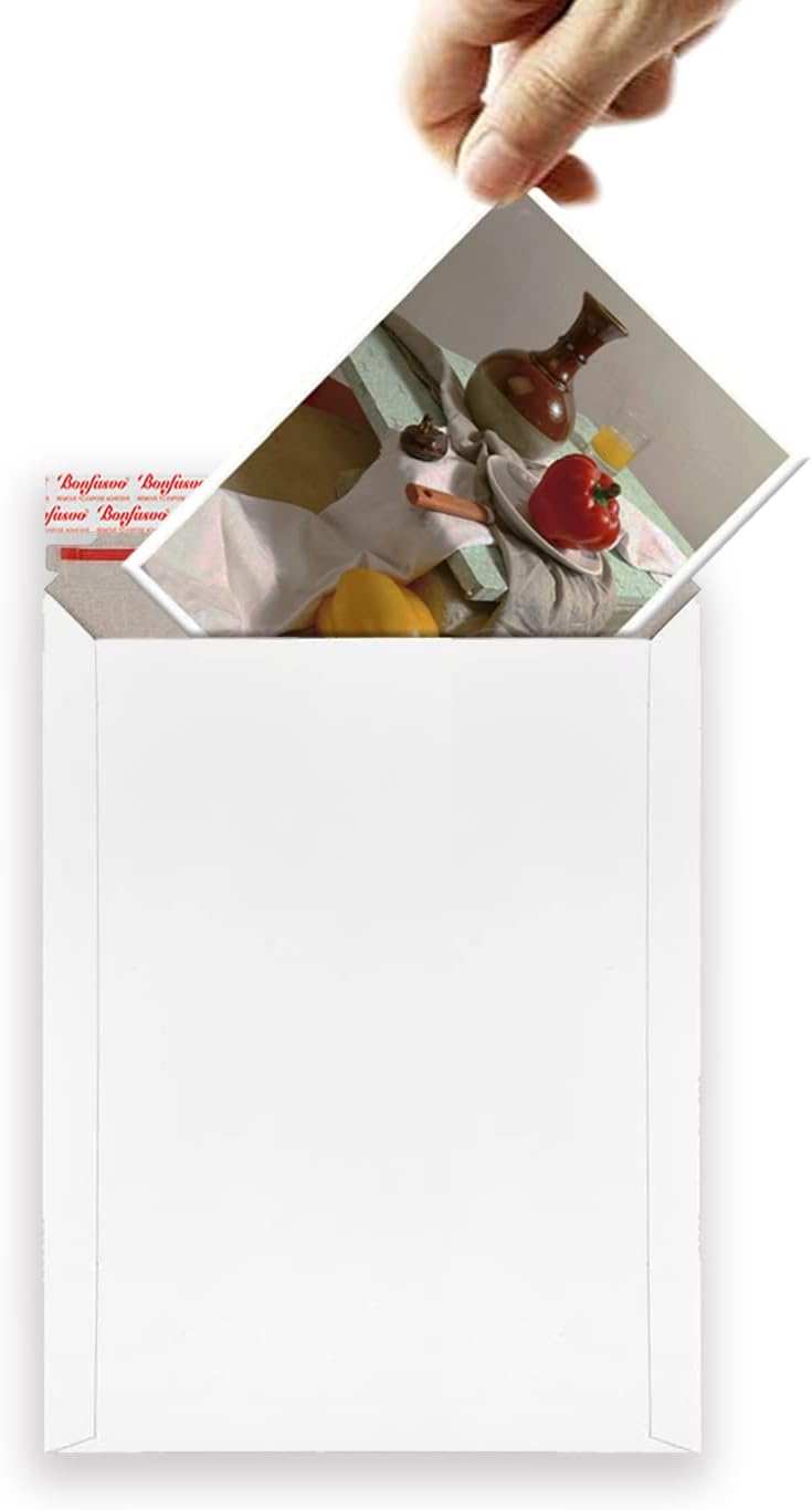 Rigid Mailers 30 Pack 9.25 x 11.75 inches White Self Seal Stay Flat Bulk Cardboard Kraft No Bend Mailers Peel and Seal for Document Photos Pictures Papers Files CD