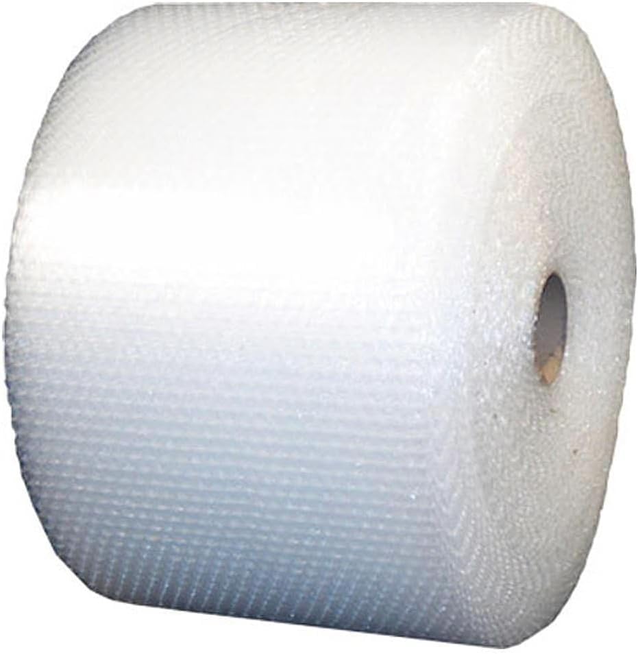Large Recycled roll of 350 ft Small Bubble Cushioning Rolls 12 Inch Width Perforated Every 12" for Packaging, Shipping, Mailing, Moving