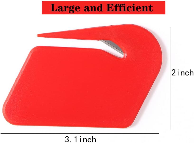 Magnetic Letter Openers - 3 Pack Envelope Slitter & Cutter, Mail Opener Blade with Magnet, Letter Opener for Women - Purple, Red, Lake Blue
