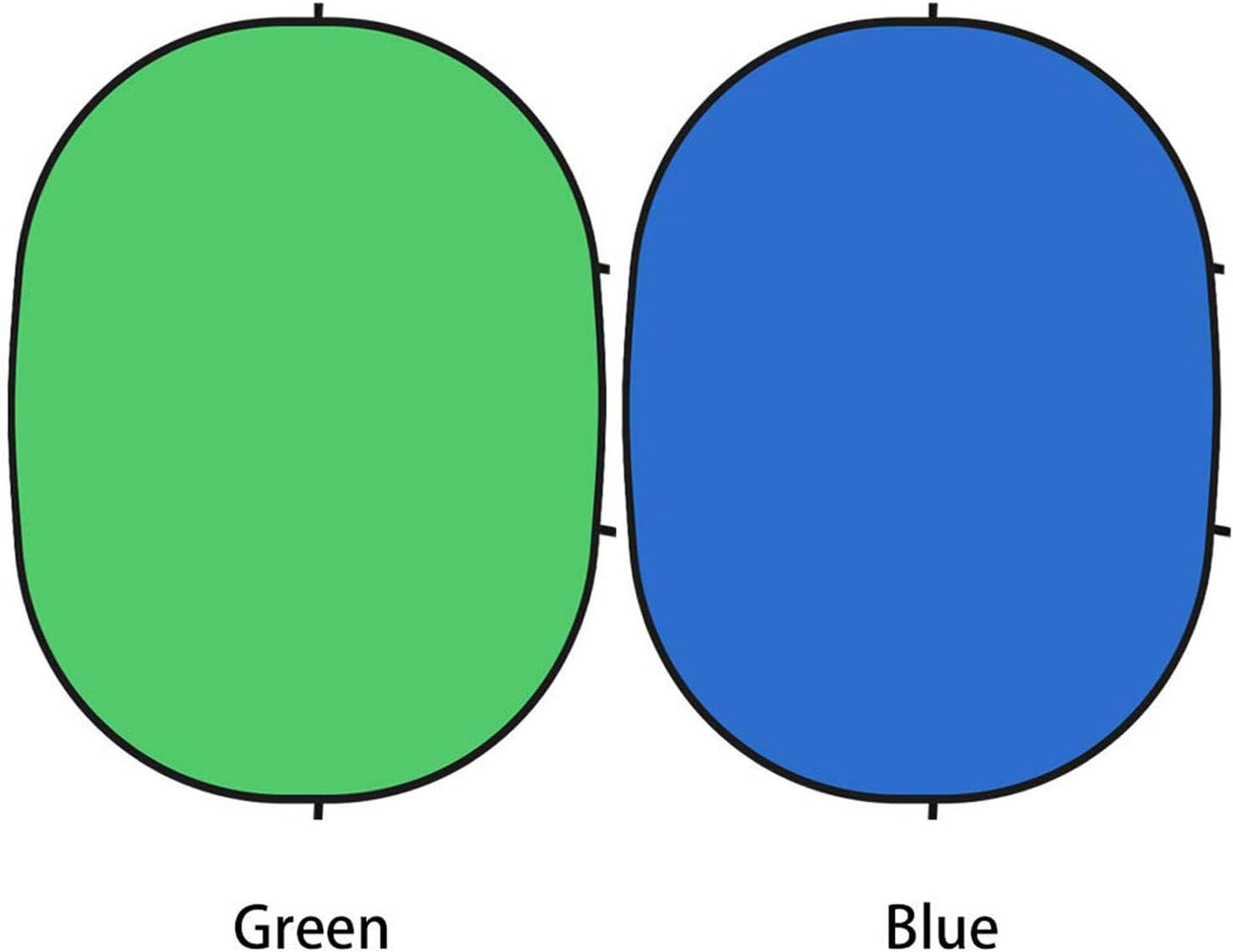 5x6.6ft/1.5×2m Chromakey Backdrop, 2-in-1 Green Screen and Blue Screen, Collapsible Pop Up Reversible Background for Photography Studio, Live Streaming, Video Shooting, YouTube(Green/Blue)