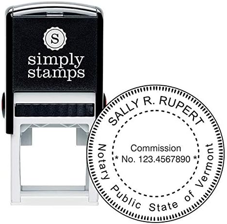 Vermont Round Notary Stamp | Official State Notary Stamp | Official Seals | Meets State Specifications (Vermont, Round Stamp)