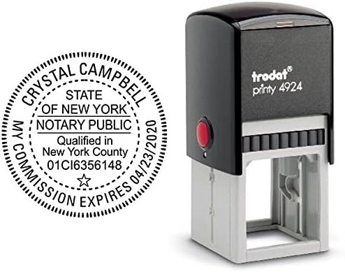 New York Round Notary Stamp | Official State Notary Stamp | Official Seals | Meets State Specifications (New York, Round Stamp)