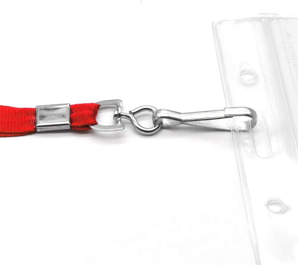 Bird Fiy Bulk Red Lanyards for Id Badges Nylon Neck Flat Lanyard for ID Name Badge Holder/Name Tag