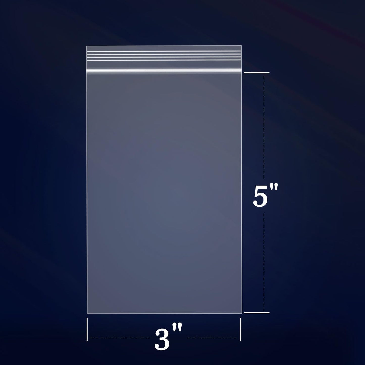 iMailer - 100 Count - 3" x 5" Small Plastic Bags- Reclosable Zip Bags 2 Mil with Lock Seal Zipper for Treats, Snack, Photo, Jewelry, Party Favors