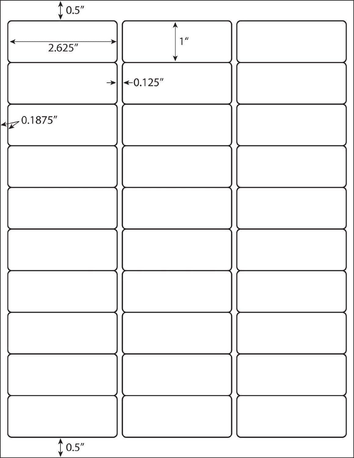 1" x 2-5/8" Shipping Address Labels, 6000 Labels FBA Barcode Sticker, 200 Sheets 30 Per Page Mailing Label for Laser/Inkjet Printers